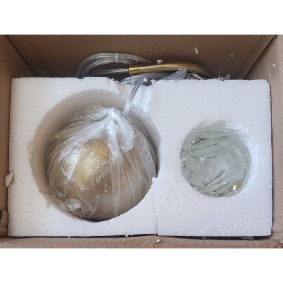 Loriel 2‑Light Sphere Chandelier – Crystal Accent Ceiling Light Fixture - Picture 2 of 4